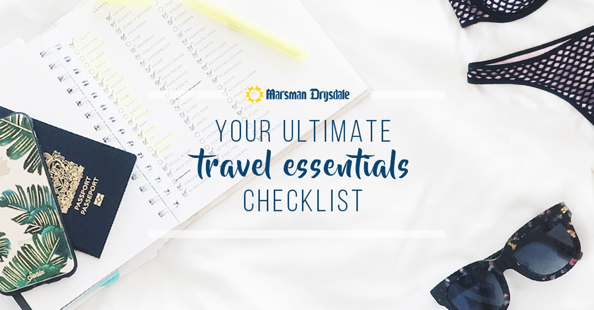 marsman drysdale ultimate travel essentials checklist